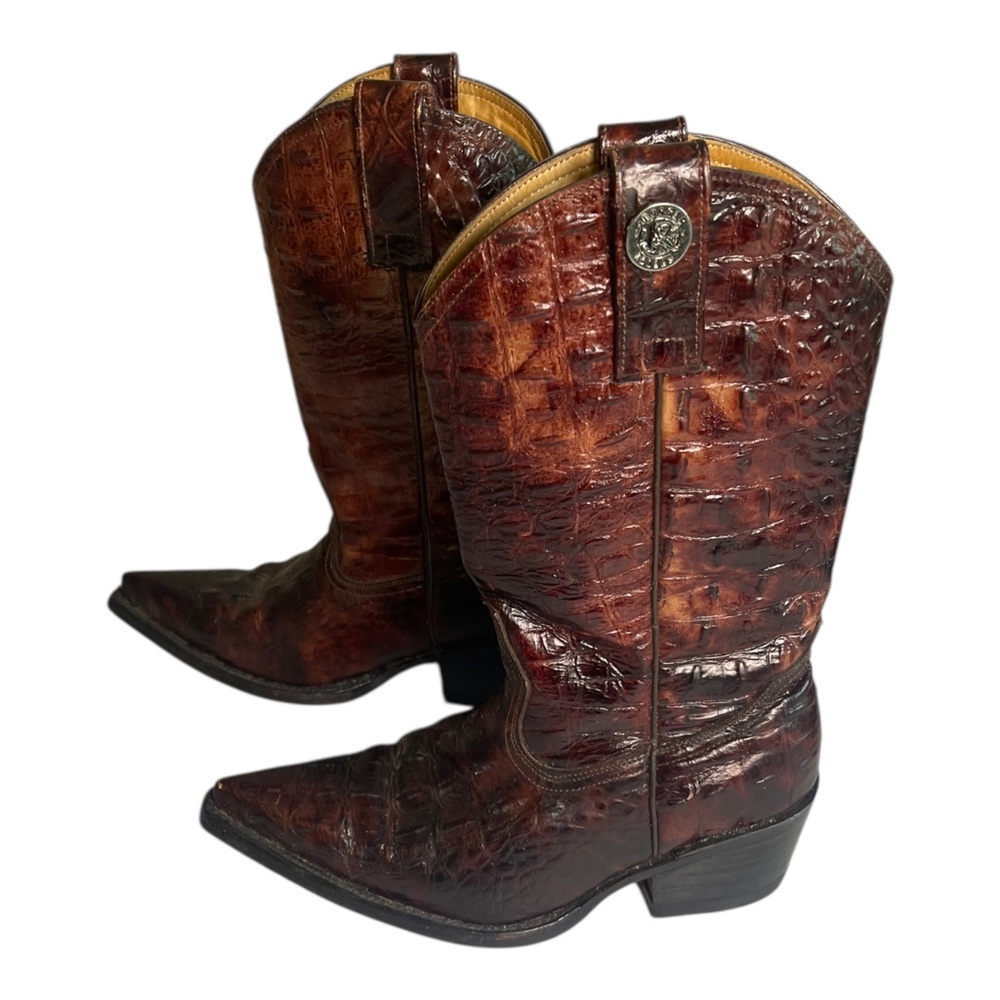 Vintage Rogers Cowboy Boots Alligator Embossed Leather Women’s Size 5